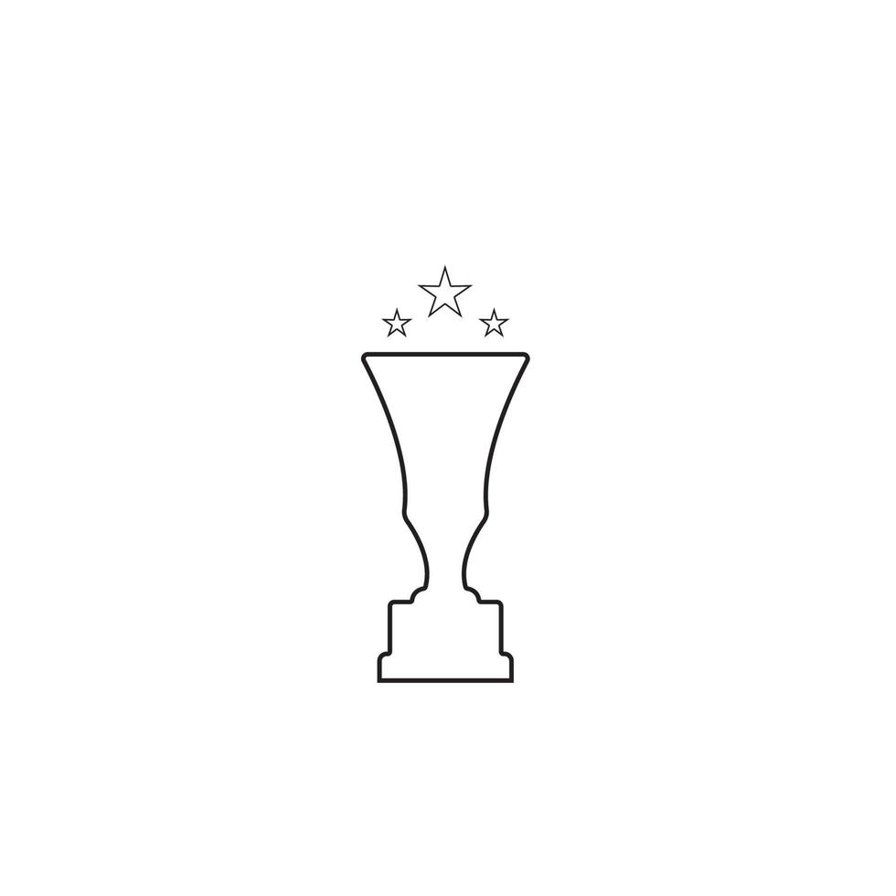 Trophy vector logo icon.champions trophy logo icon for winner award logo template