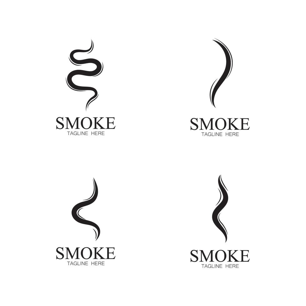 Smoke steam icon logo illustration isolated on white background Aroma vaporize icons. Smells vector line icon  hot aroma  stink or cooking steam symbols  smelling or vapor