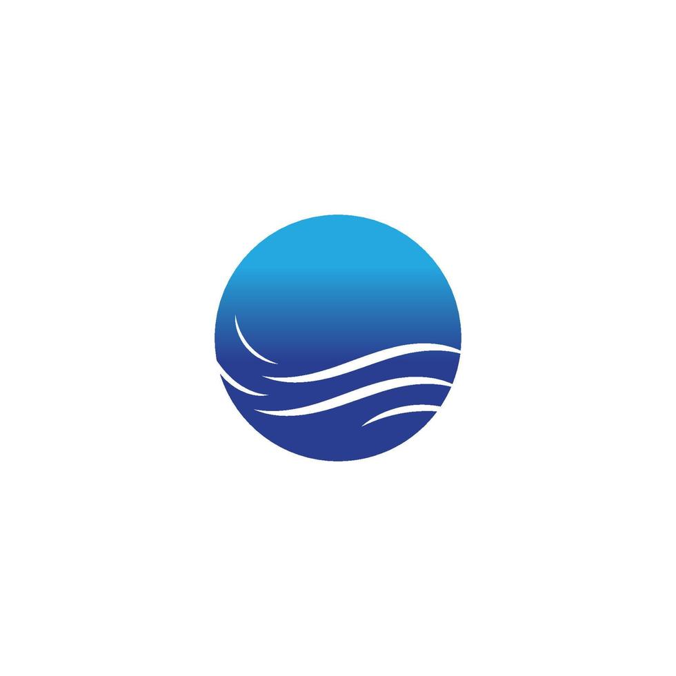 water wave logo design template vector