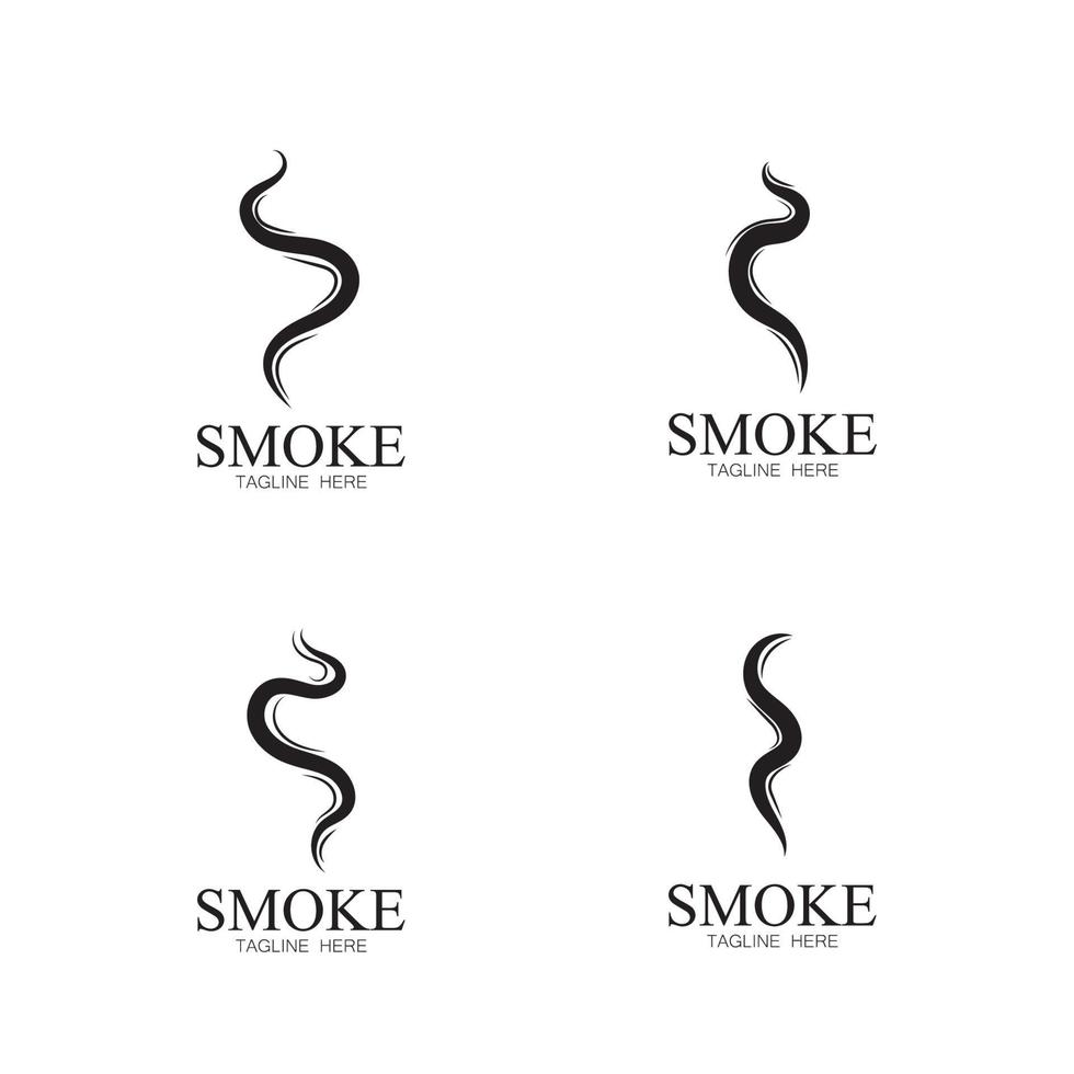 Smoke steam icon logo illustration isolated on white background Aroma vaporize icons. Smells vector line icon  hot aroma  stink or cooking steam symbols  smelling or vapor