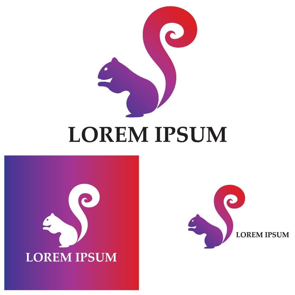 Squirrel symbol illustration vector icon background
