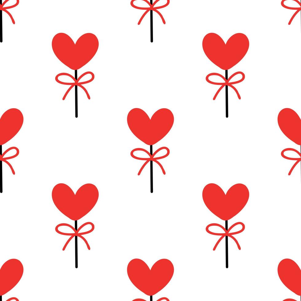 Seamless pattern with candy for valentines day. Vector illustration