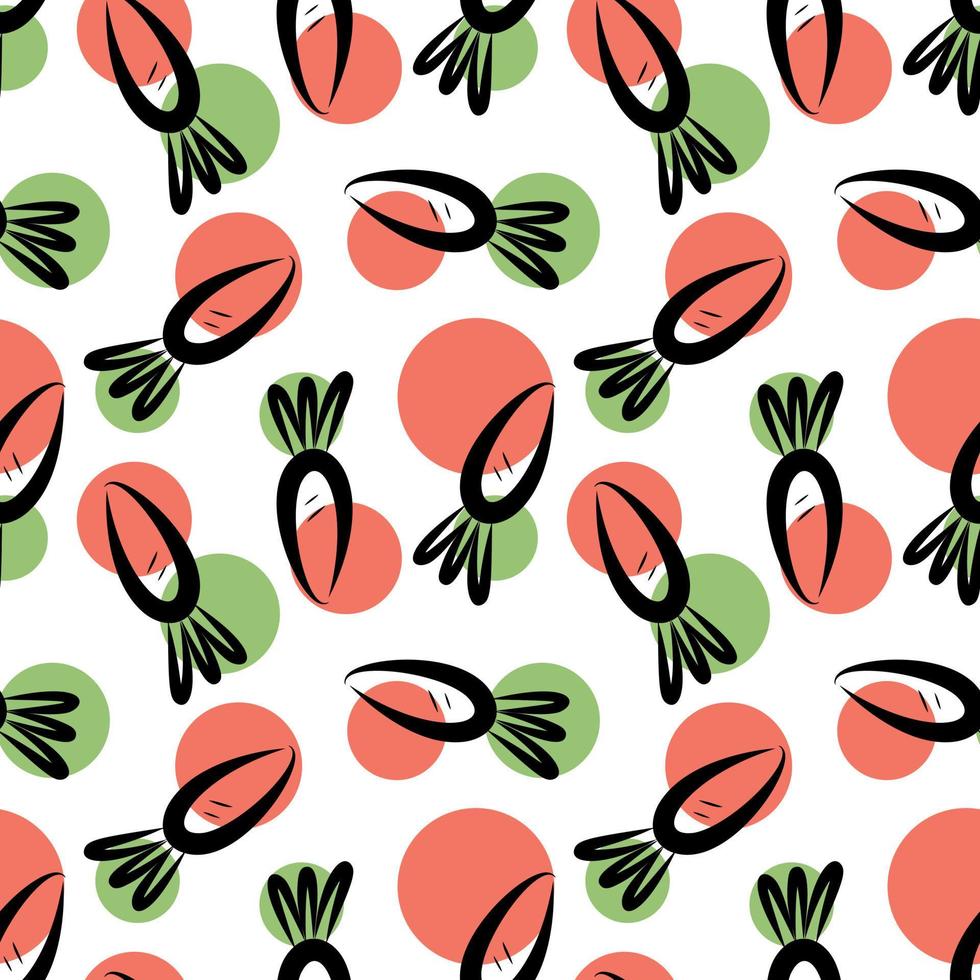Seamless pattern of orange carrots vector