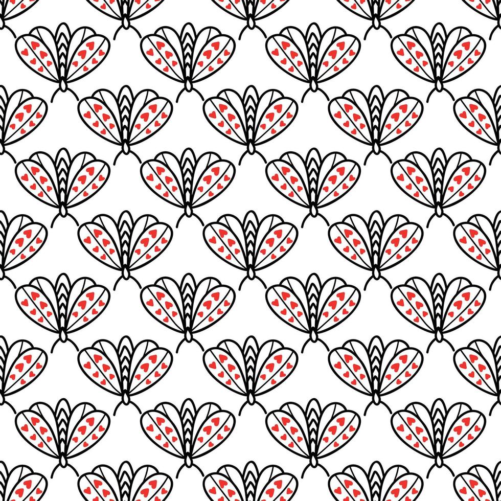 Seamless pattern with butterflies and moths vector