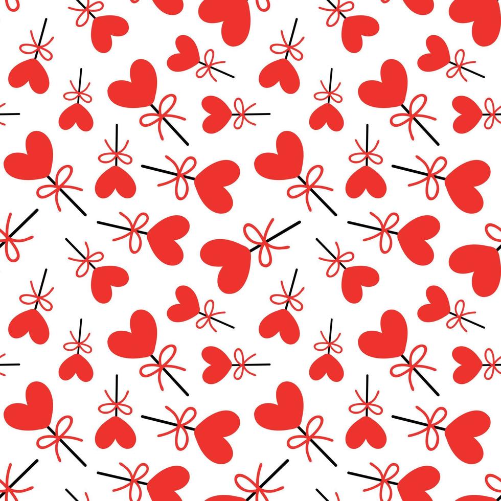 Seamless pattern with candy for valentines day. Vector illustration