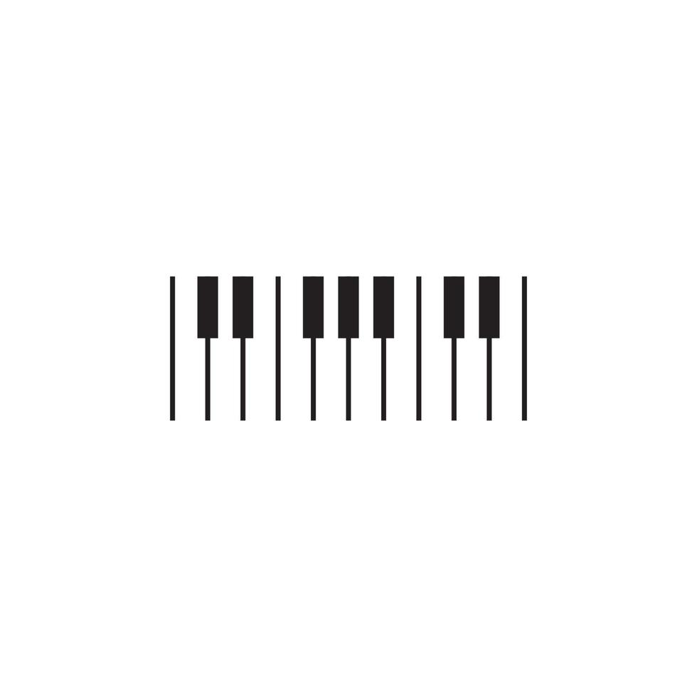 plantilla de ilustración de vector de icono de piano