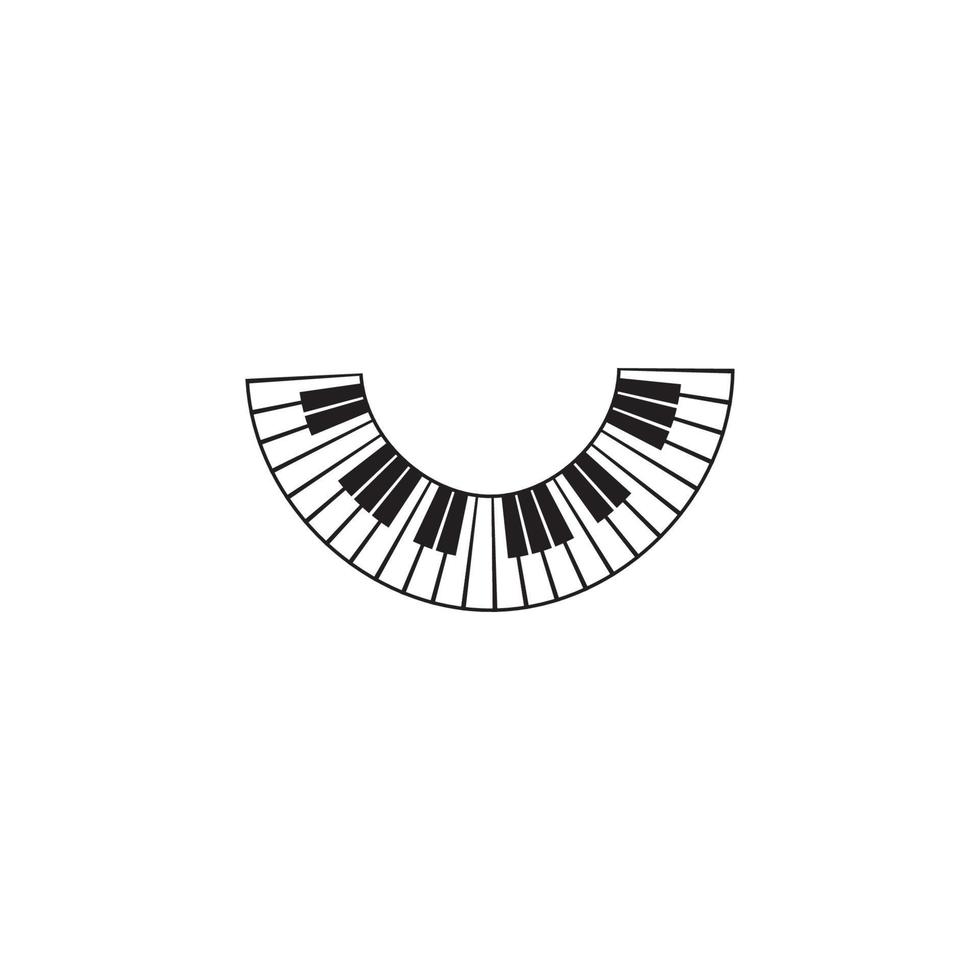 plantilla de ilustración de vector de icono de piano