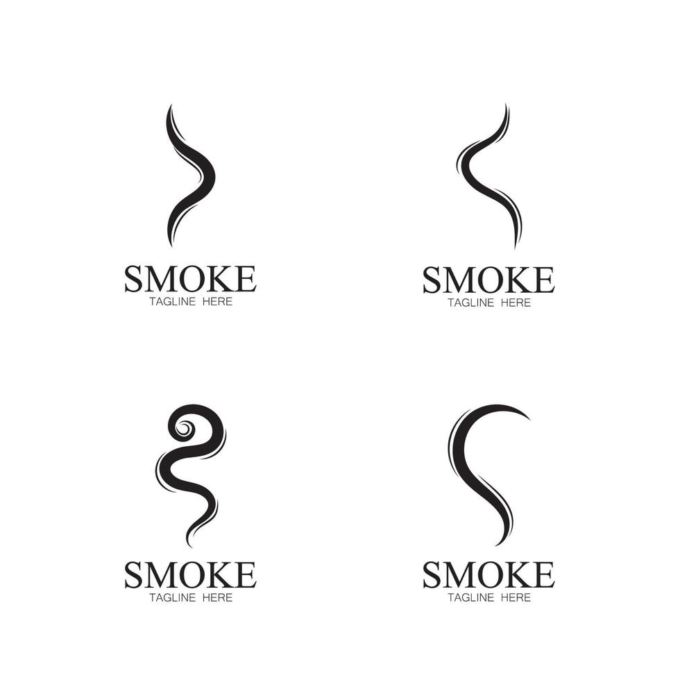 Smoke steam icon logo illustration isolated on white background Aroma vaporize icons. Smells vector line icon  hot aroma  stink or cooking steam symbols  smelling or vapor