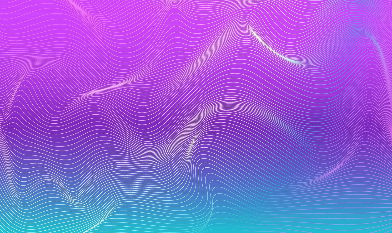 Abstract colorful background of wavy lines. vector