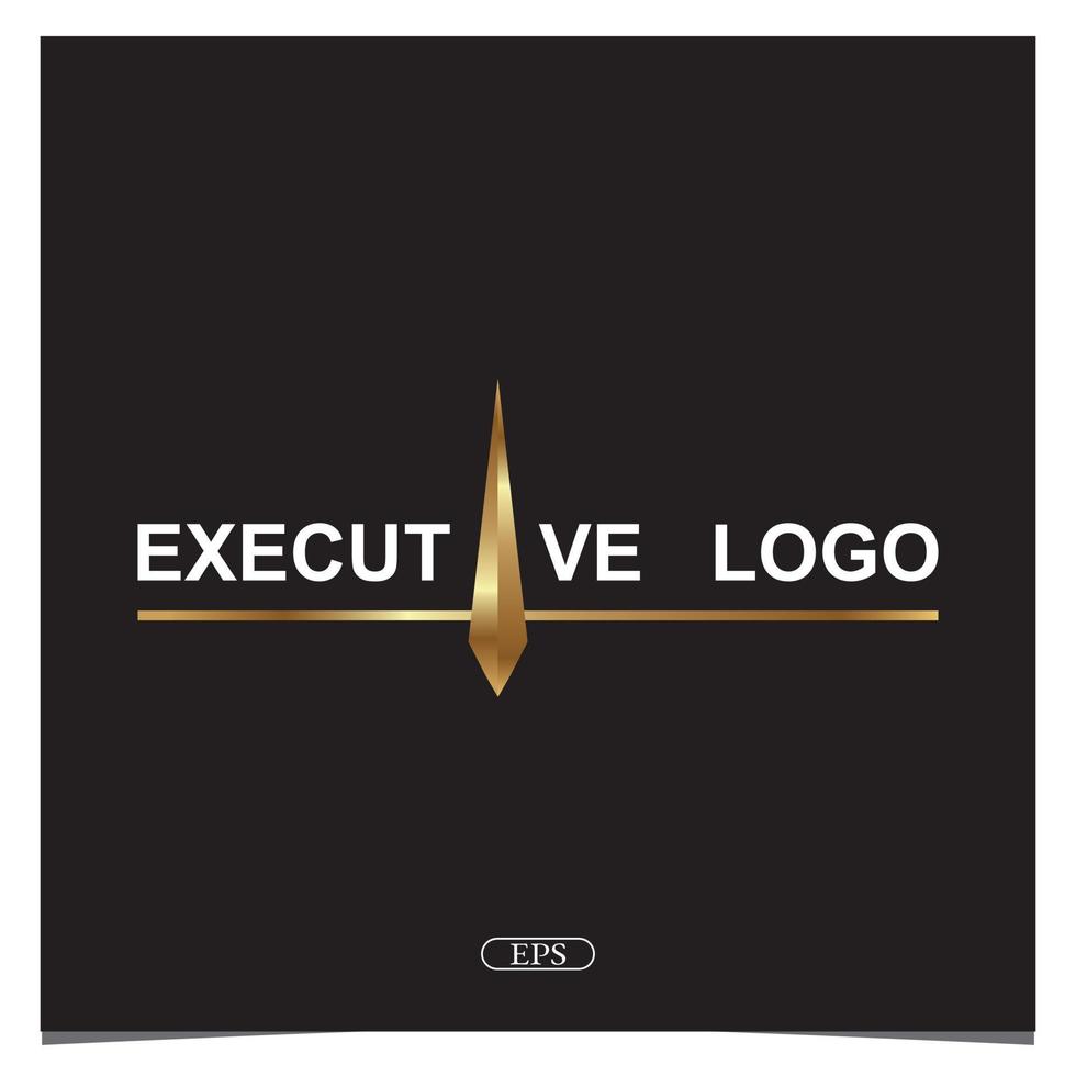 logotipo ejecutivo de oro de lujo vector