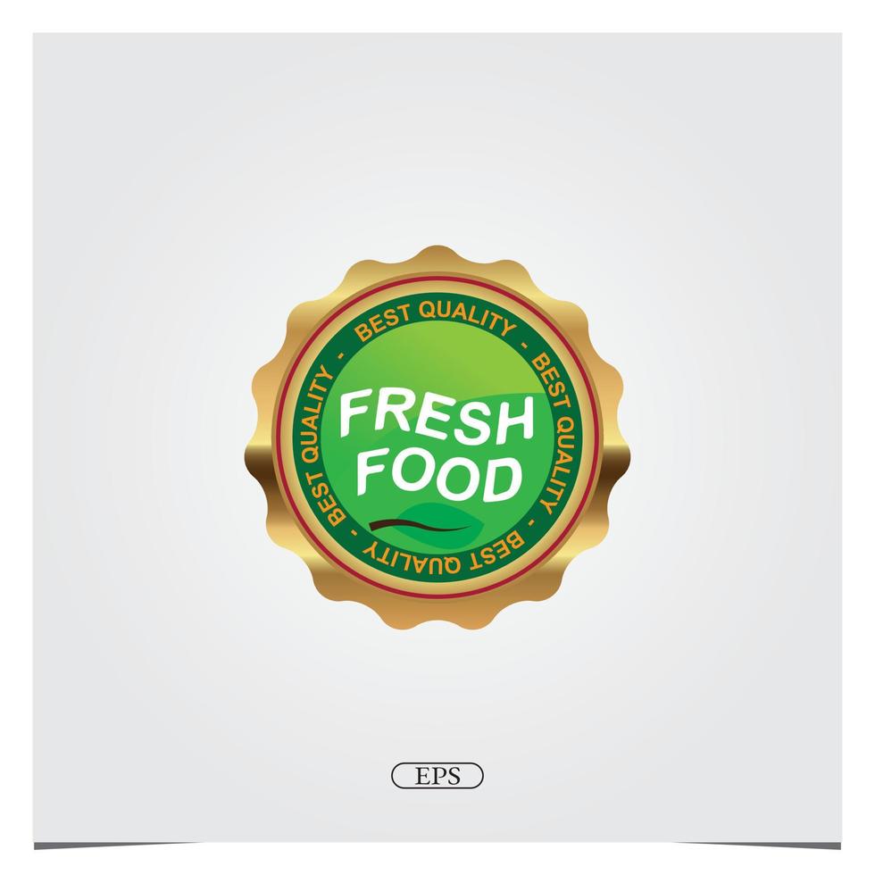 fresh food label logo premium elegant template vector eps 10