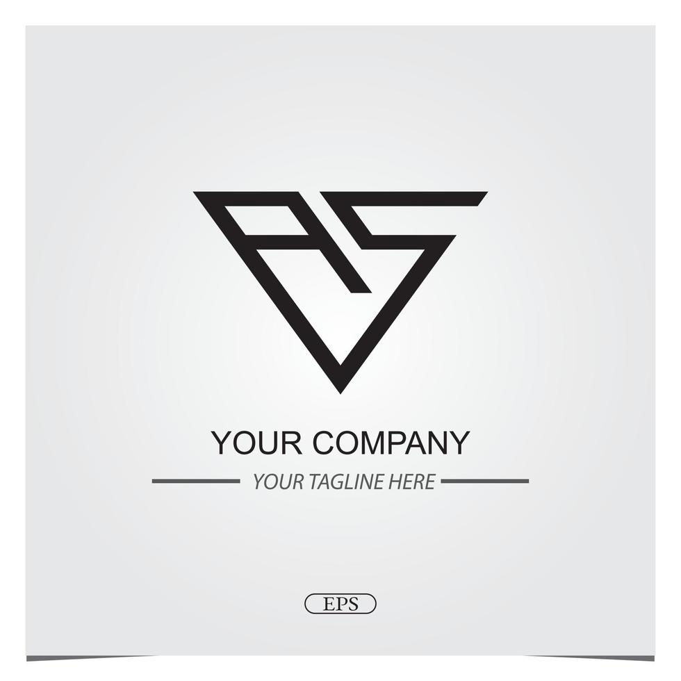 letter as logo premium elegant template vector eps 10