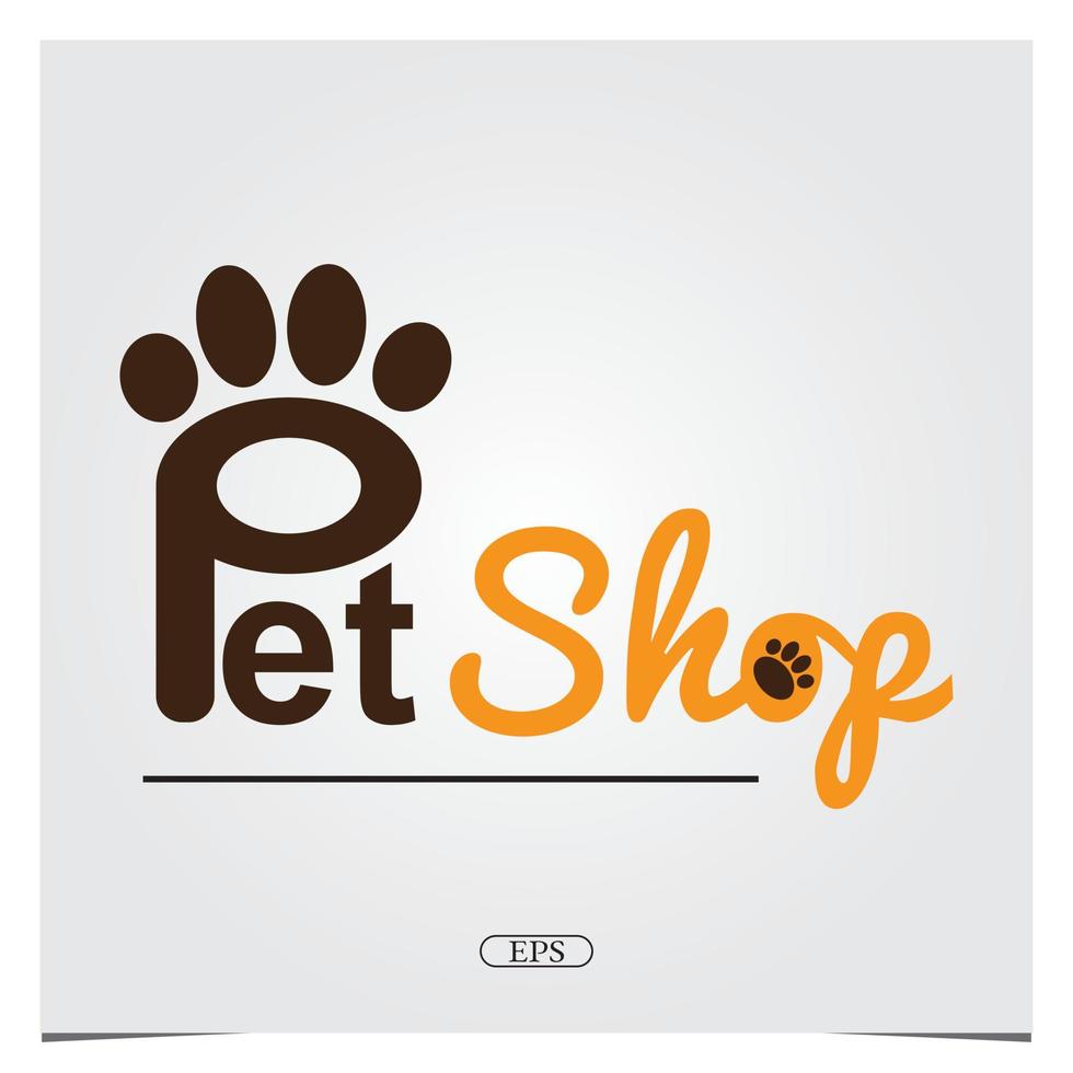 tienda de mascotas logo premium elegante plantilla vector eps 10