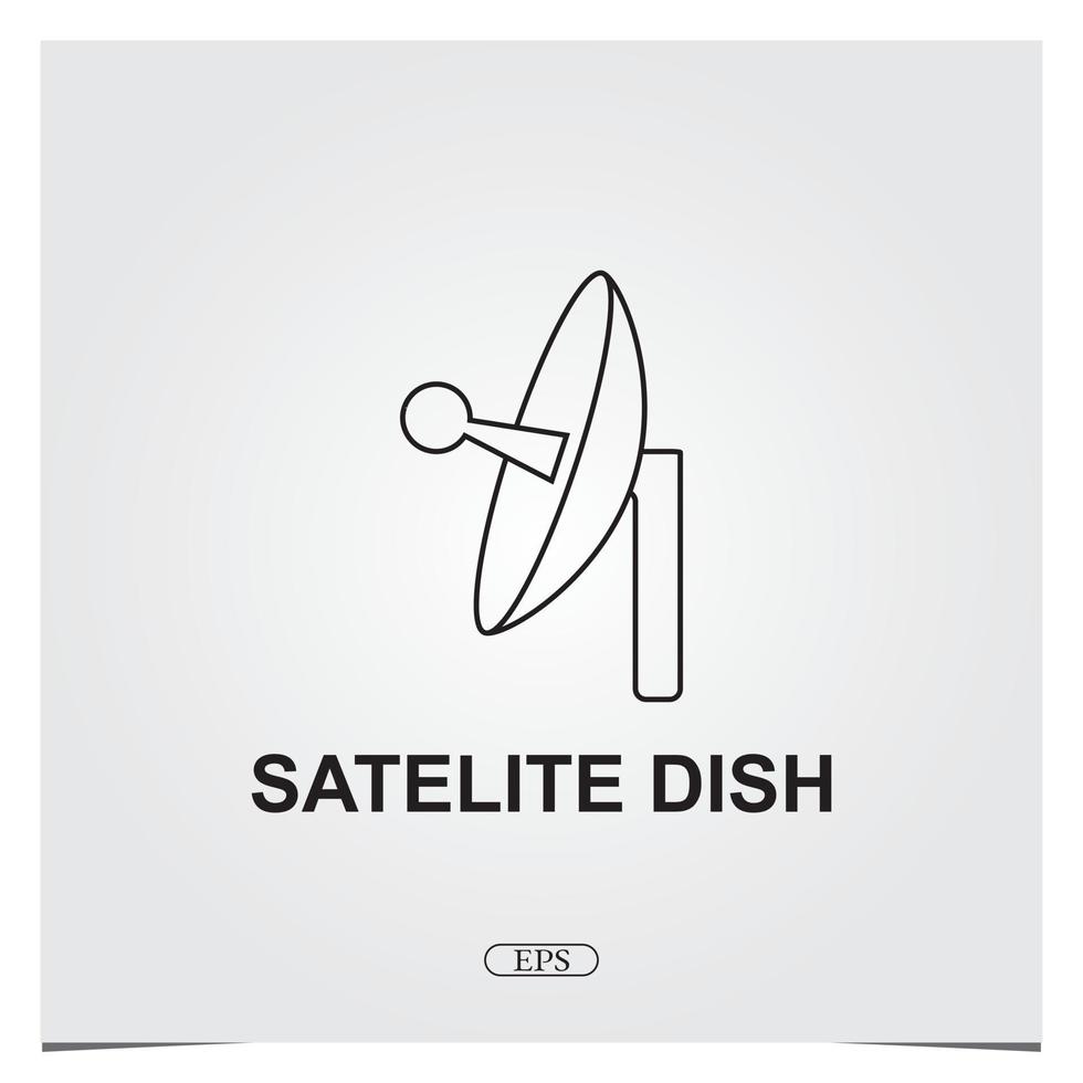 Satelite dish logo premium elegant template vector eps 10