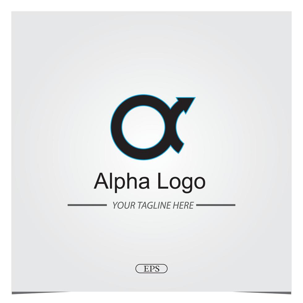 Alpha logo premium elegant template vector eps 10