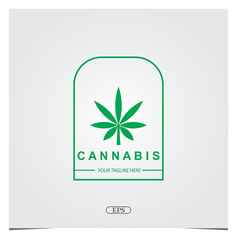 green cannabis logo premium elegant template vector eps 10