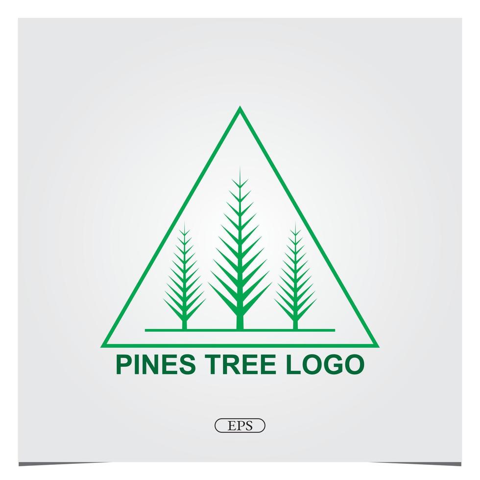 pinos árbol logo premium elegante plantilla vector eps 10