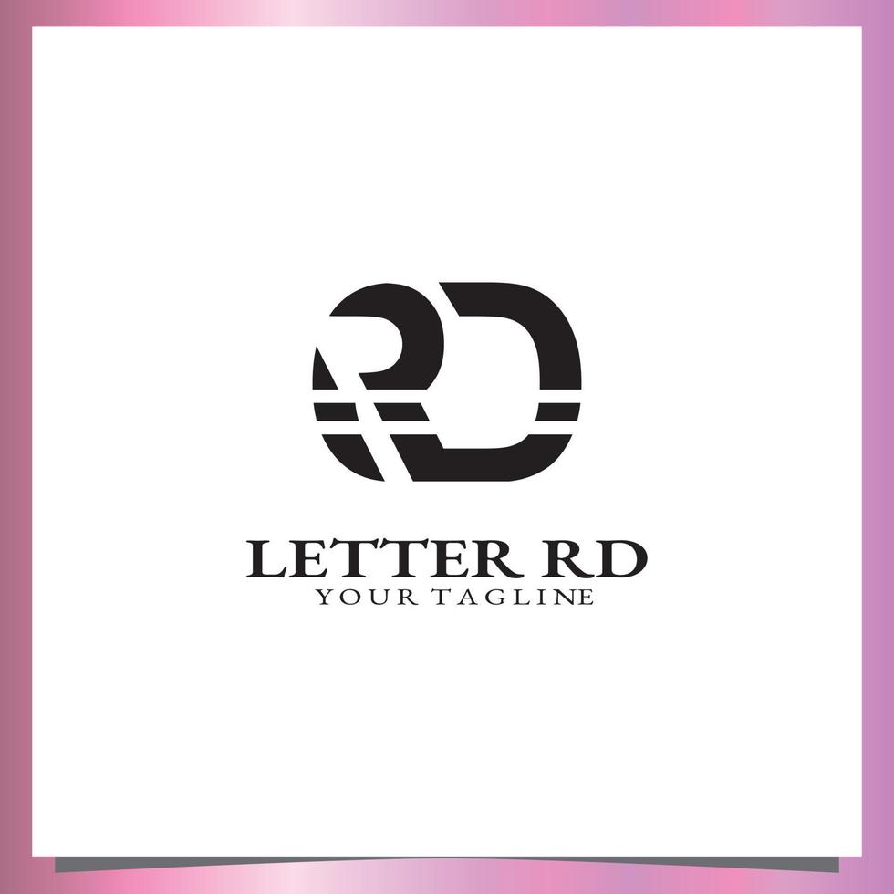 carta rd logo premium elegante plantilla vector eps 10