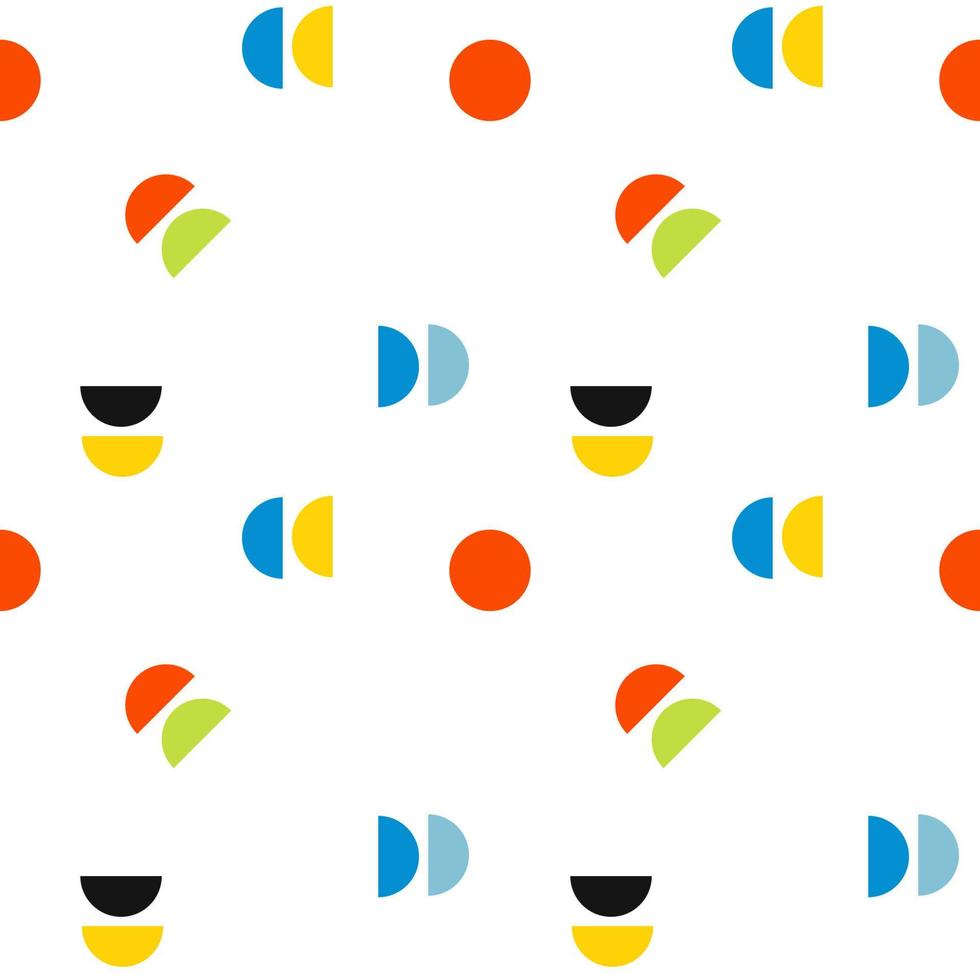 seamless pattern. Colorful geometric circle shapes color style. Vector Illustration