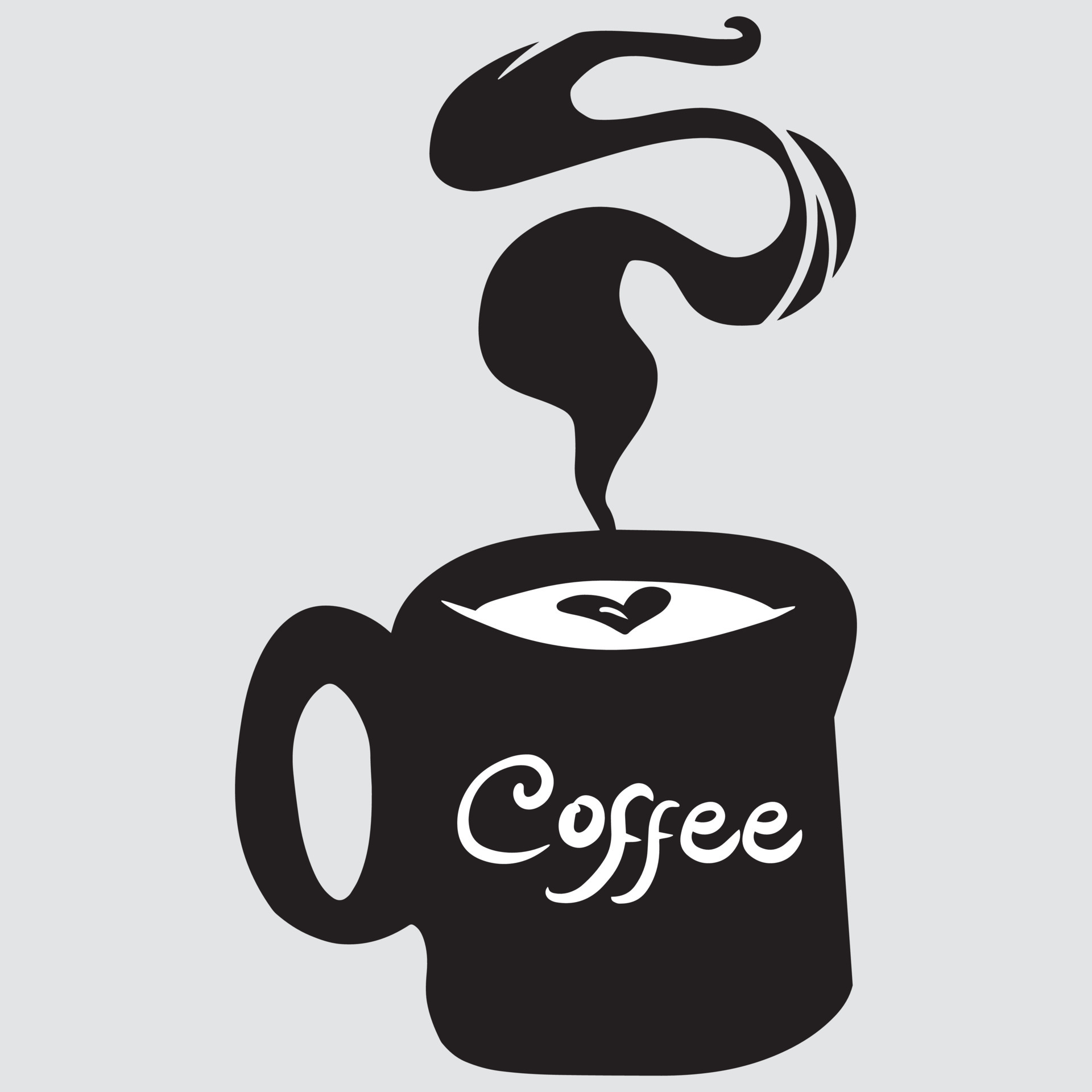 coffee cup black and white silhouette illustration with text 5677330