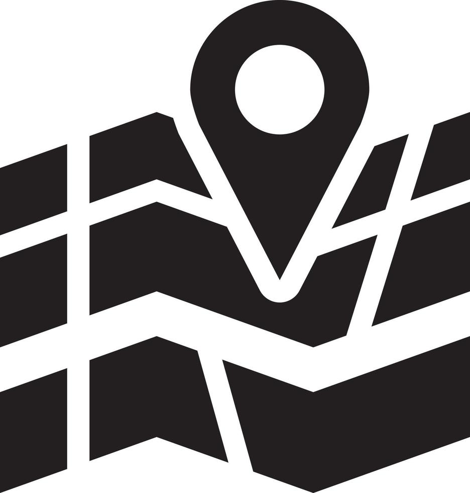 Map with  pin pointers. Icon on white background vector