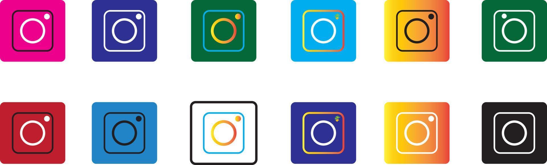 Instagram social media icons vector