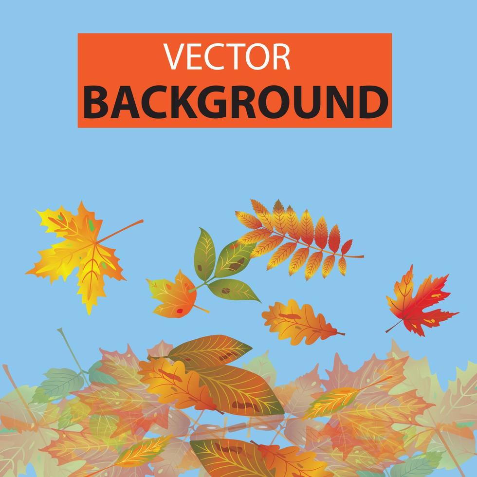 Vector Autumn abstract floral background
