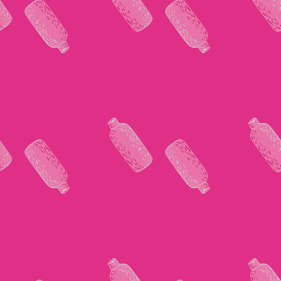 Cosmetic bottle seamless pattern. Background for spa. vector