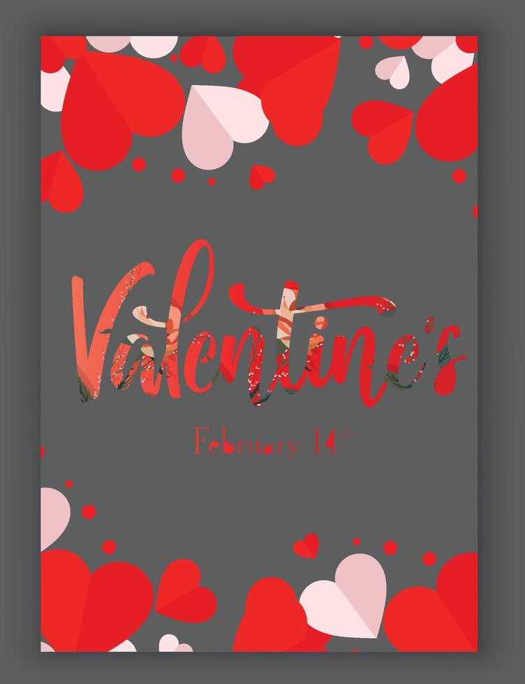 colección de plantillas de tarjetas de san valentín decoración de corazones dinámicos coloridos vector