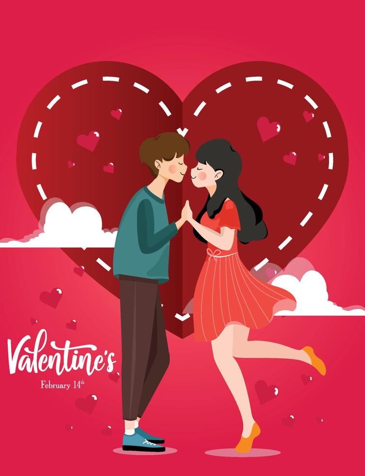 colección de plantillas de tarjetas de san valentín decoración de corazones coloridos vector