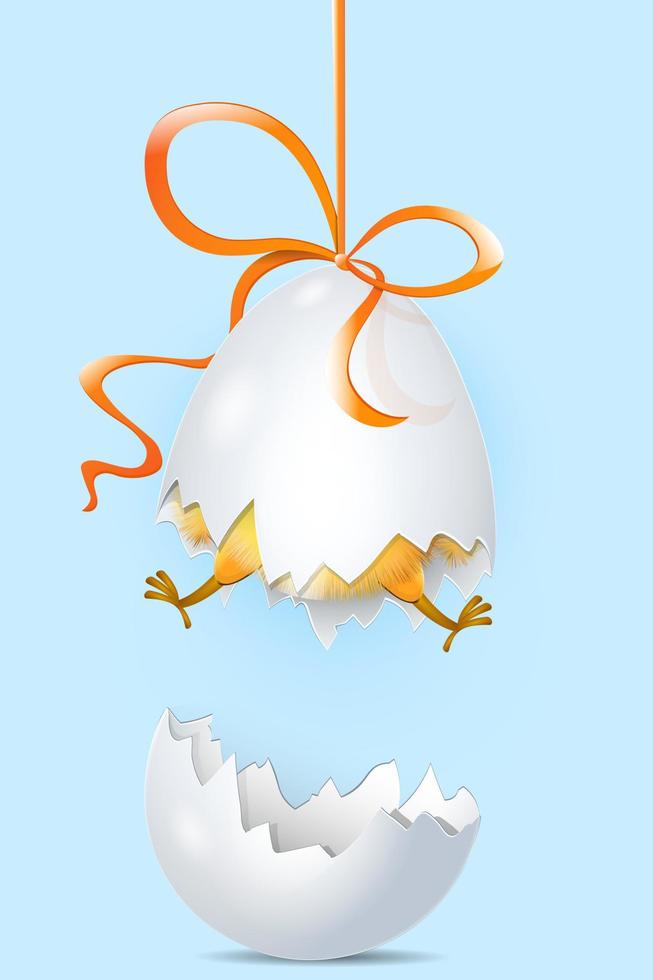 Chick born funny vector