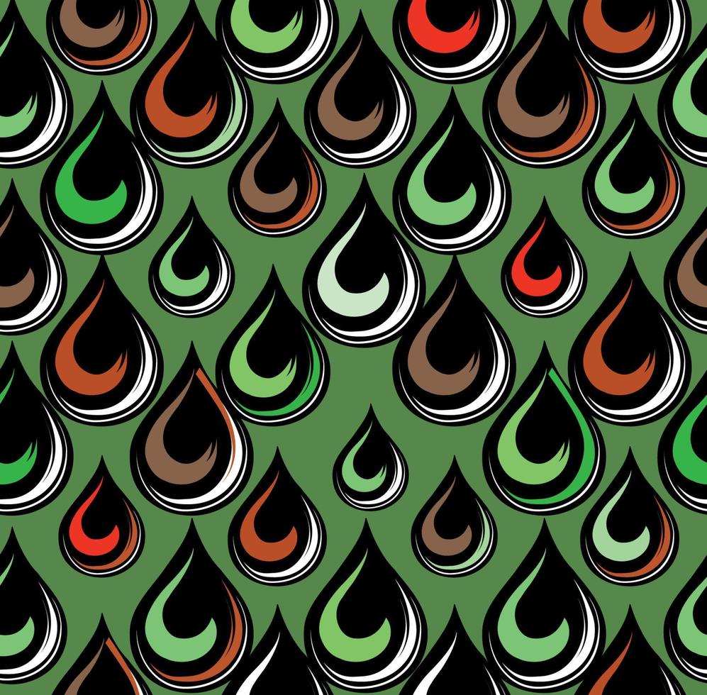 gota de agua de patrones sin fisuras. Fondo abstracto geométrico con gotas. elegante textura de forma orgánica de gota de agua funky. vector