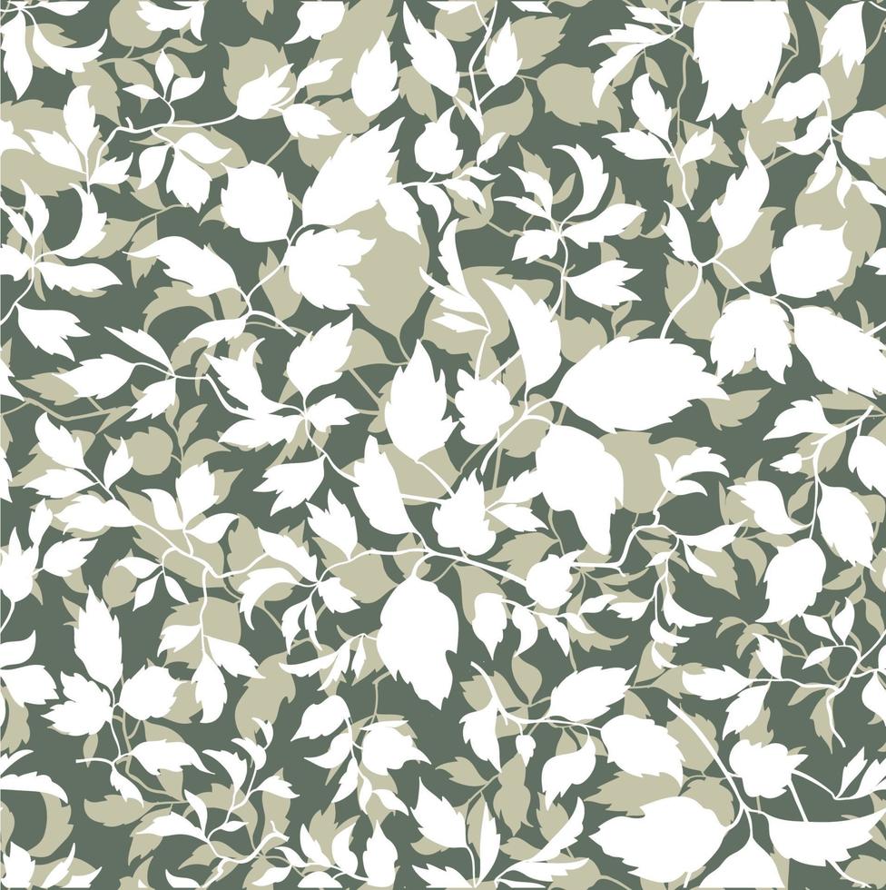 Floral seamless pattern. Flowers with leaves ornamental texture. Flourish nature summer garden textured background vector