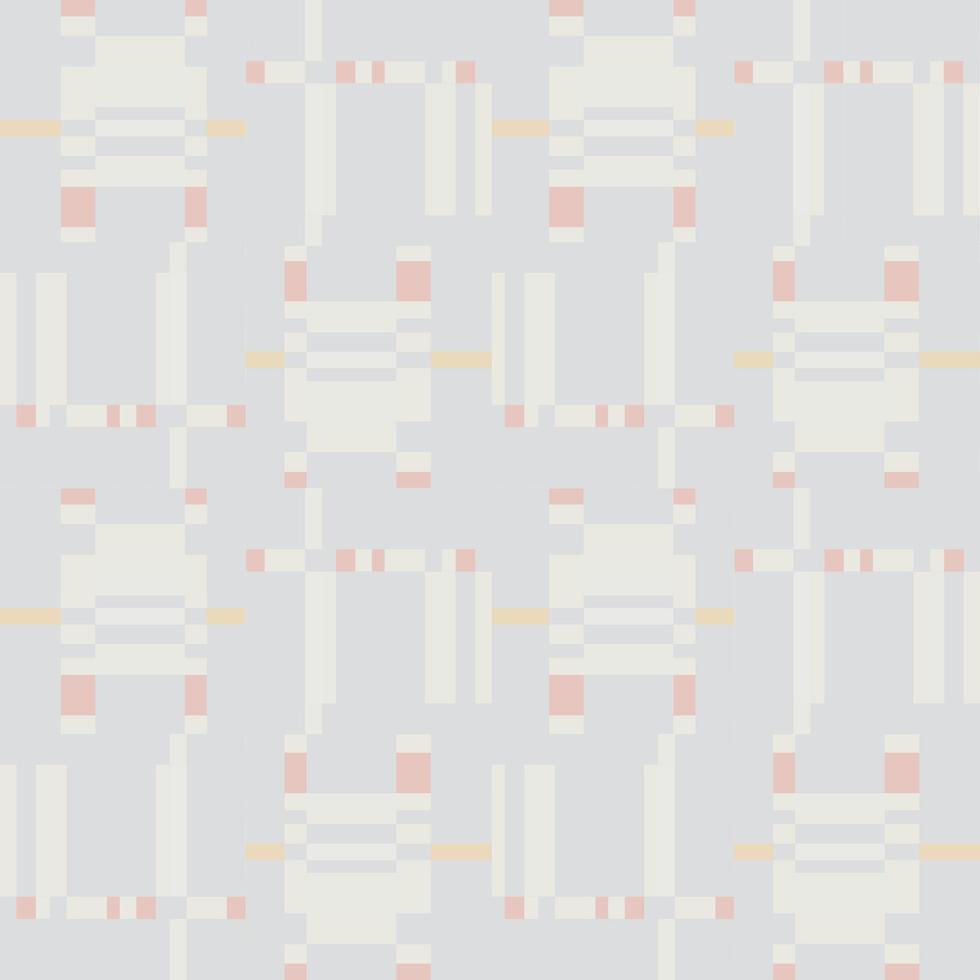 Artistic pix matrix tile textile. Abstract geometric seamless pattern. Square stripe ornament vector