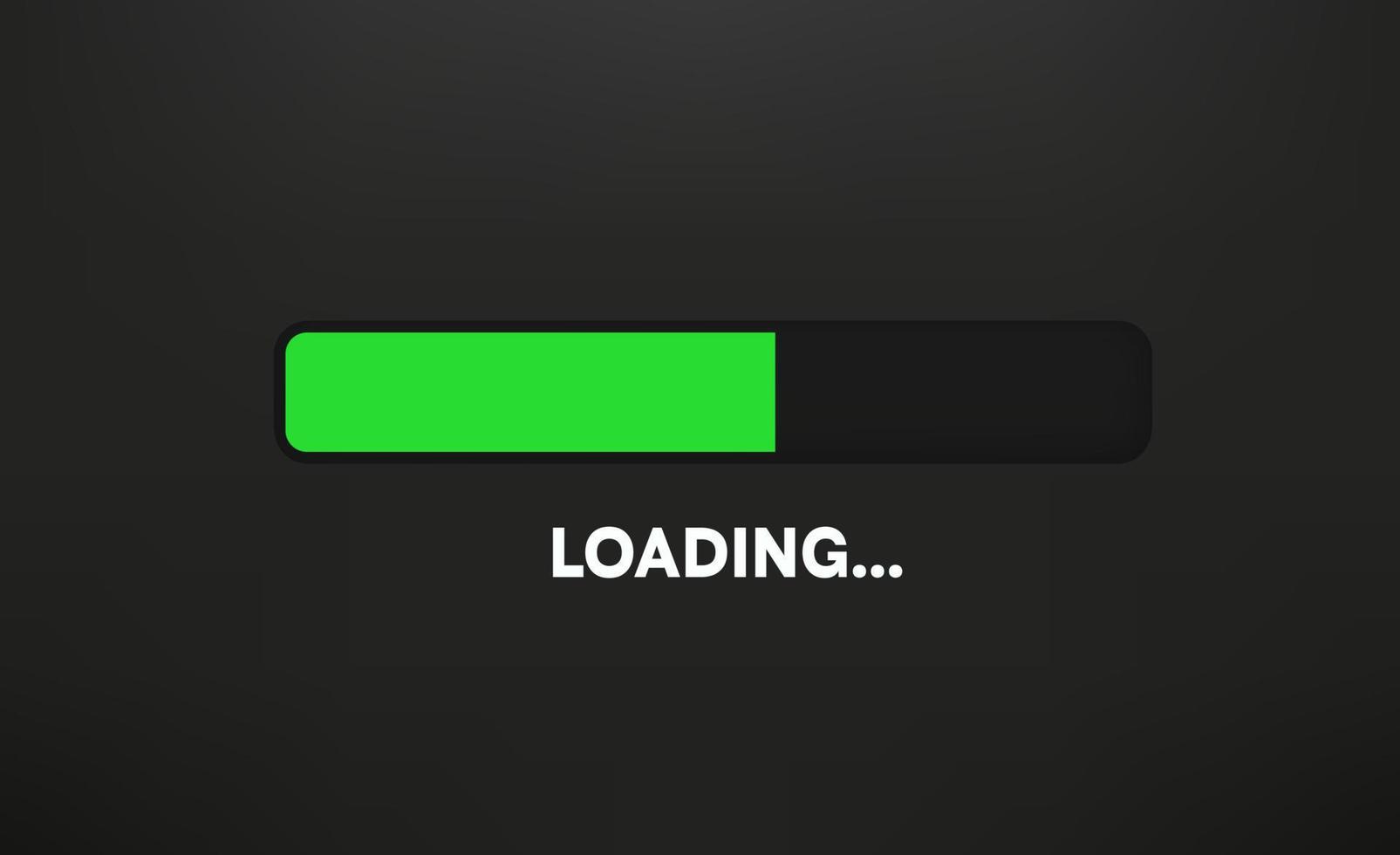 Loading data progress bar. 3d vector illustration