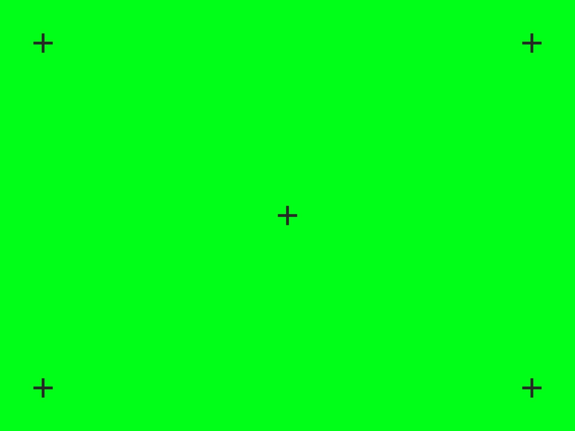 Full screen 4k green screen. Template for video keying with markers