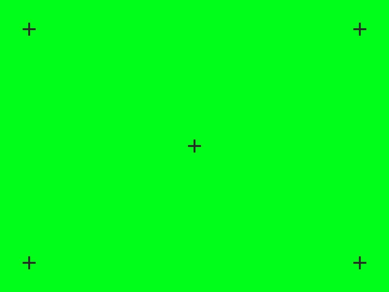 Full screen 4k green screen. Template for video keying with markers. 4096x2072 vector