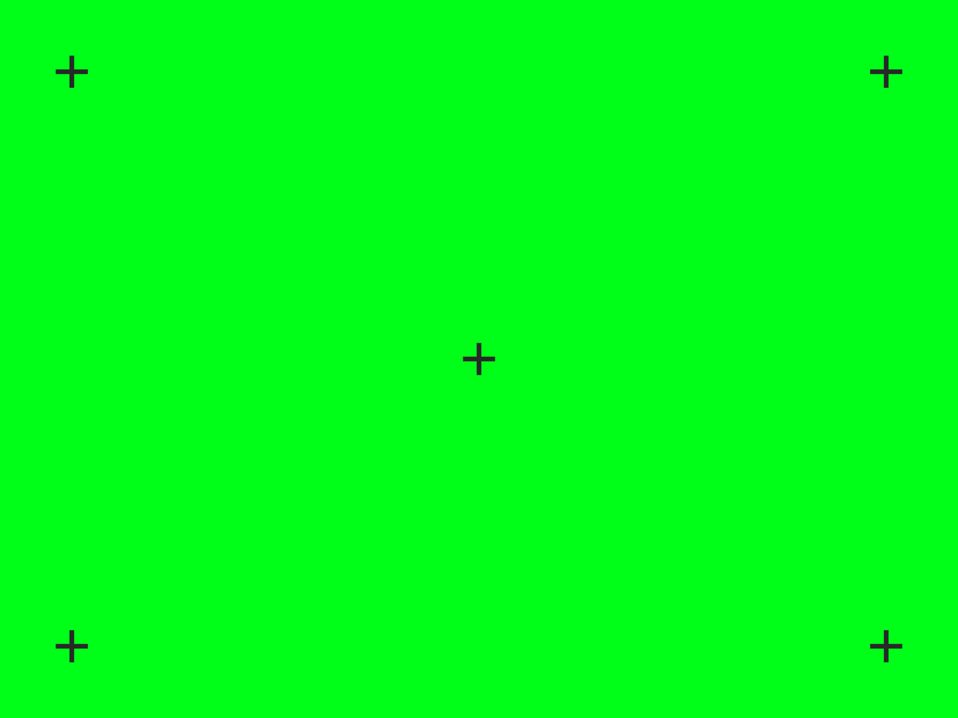 Full screen 4k green screen. Template for video keying with markers