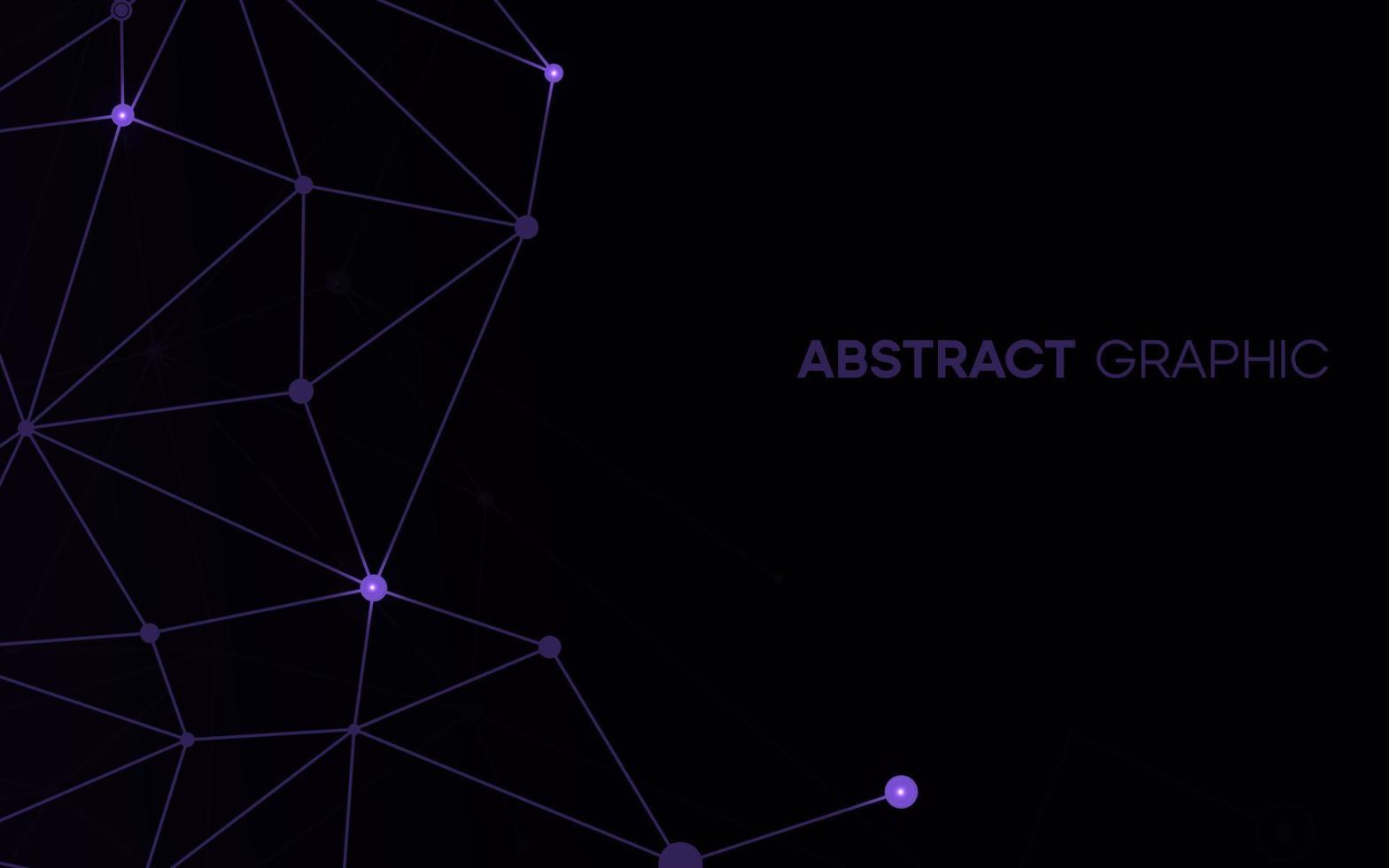 Abstract graphic design with purple plexus line. Geometric polygon bionic texture vector