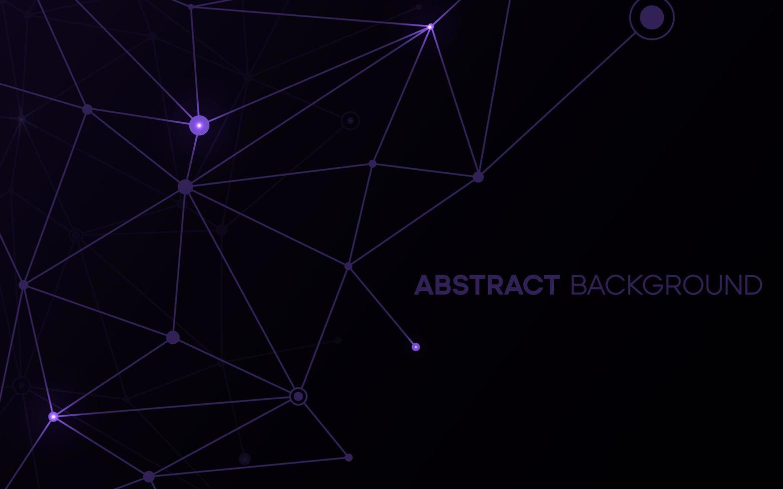 Purple network data structure concept. Plexus line vector background. Space modern illustration