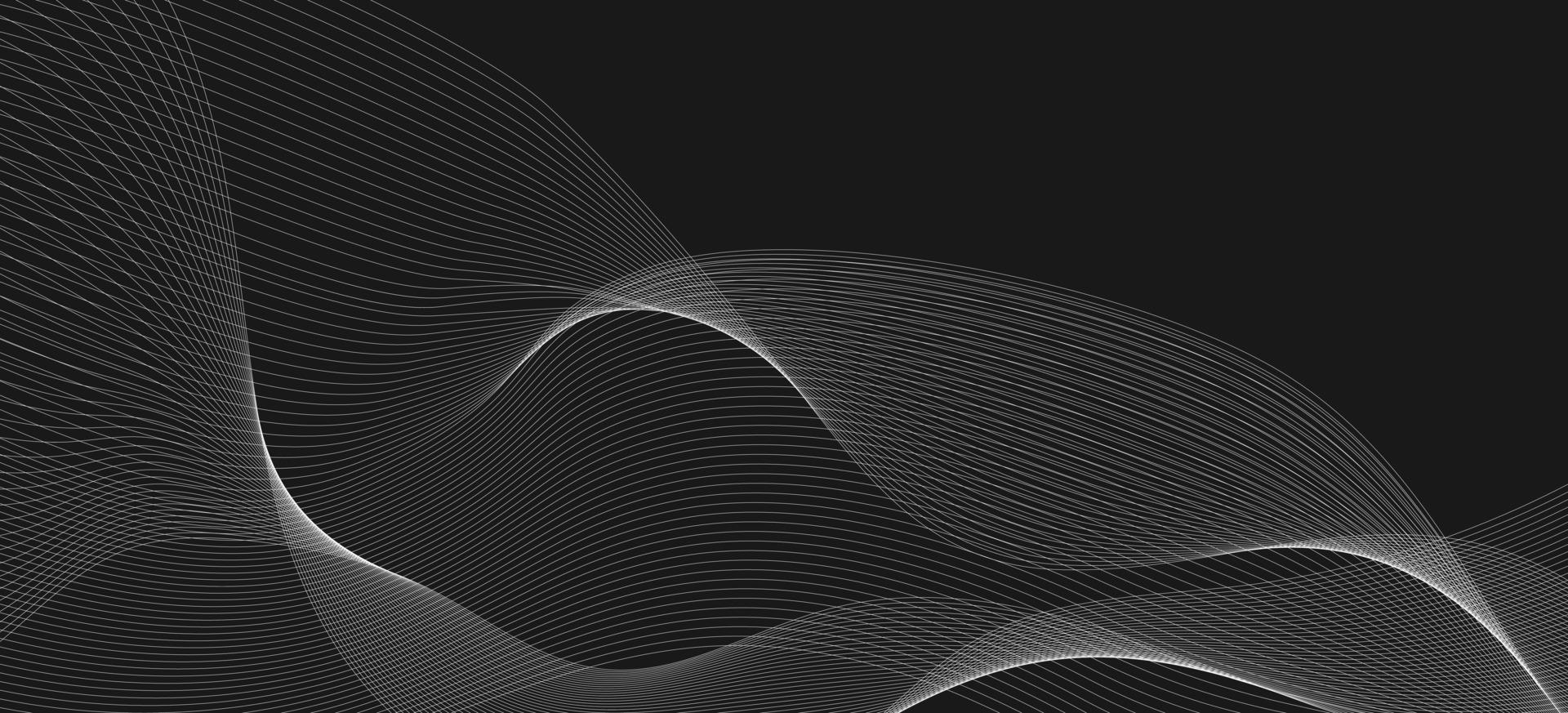 Futuristic abstract background with line blend motion. White curve graphic illustration for technology presentation vector