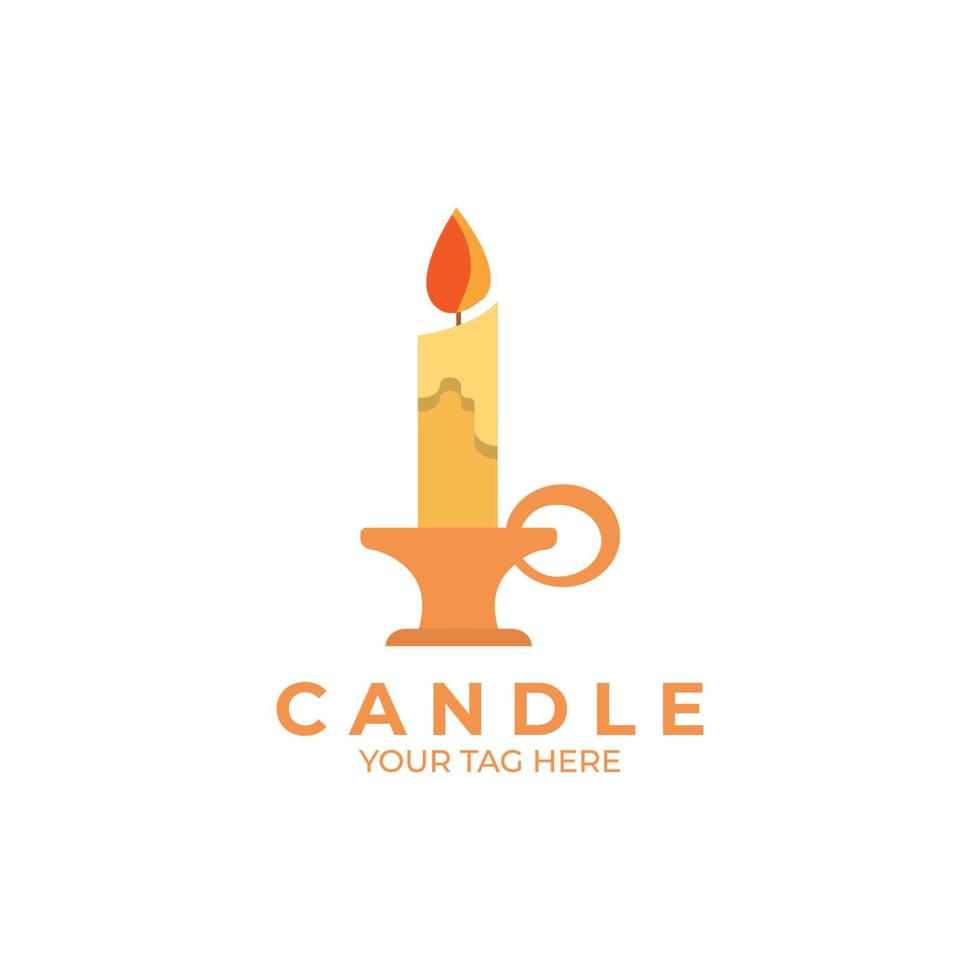 candle logo illustration vector design