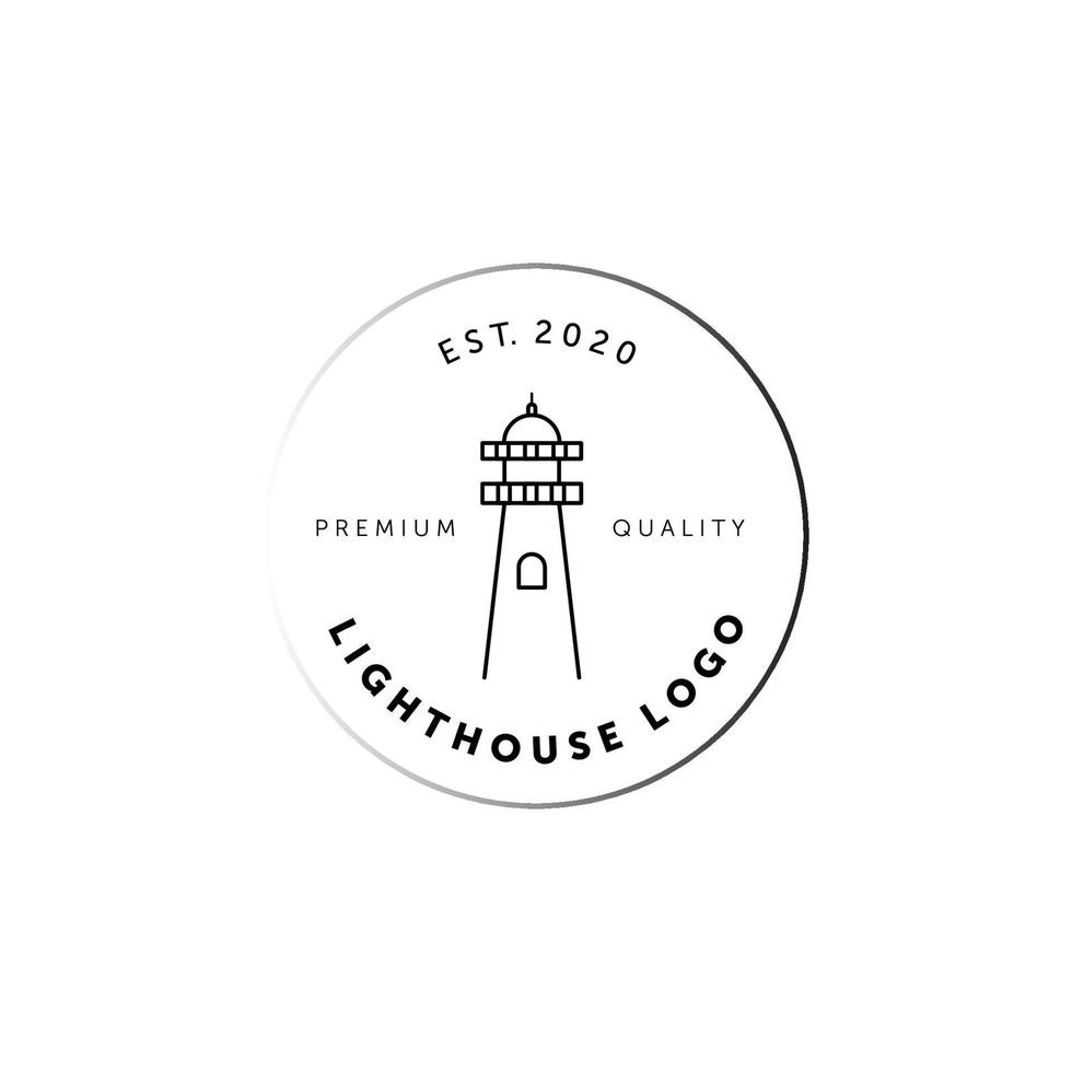 lighthouse line art minimalist vector illustration design