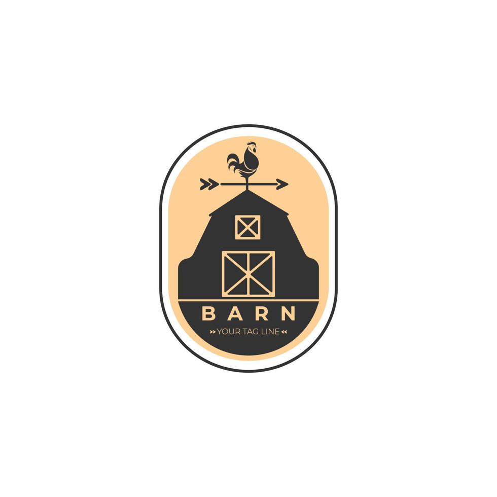 barn house silhouette logo vector illustration template design