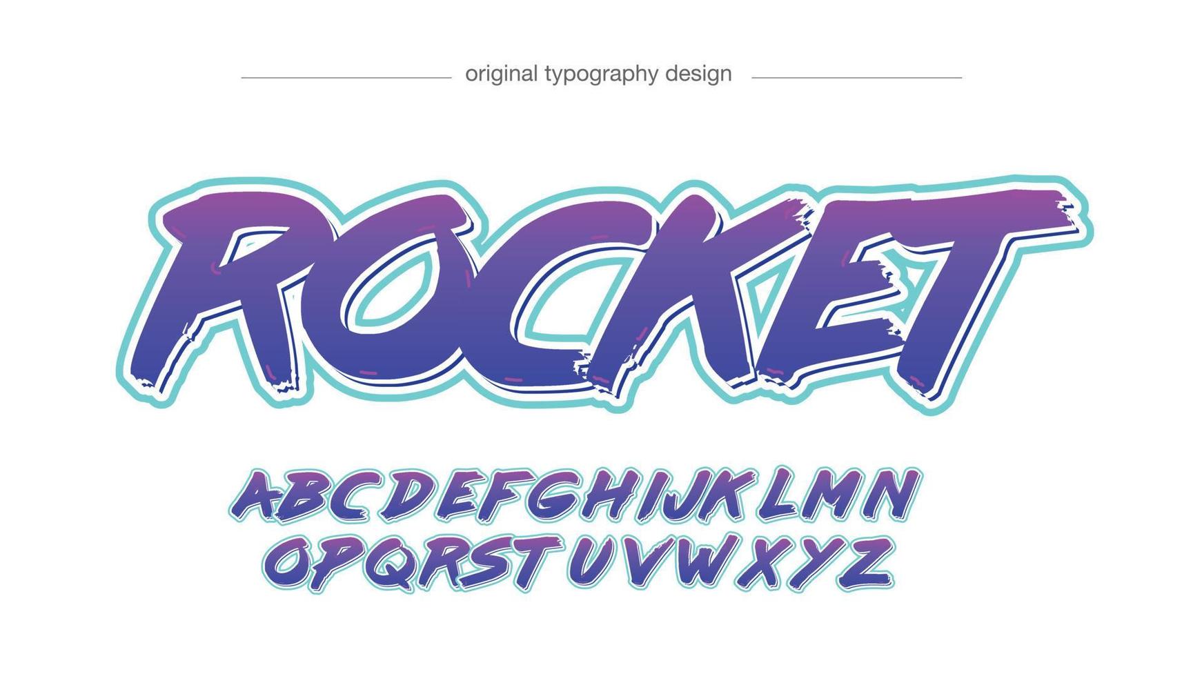 purple bold brush graffiti lettering text vector