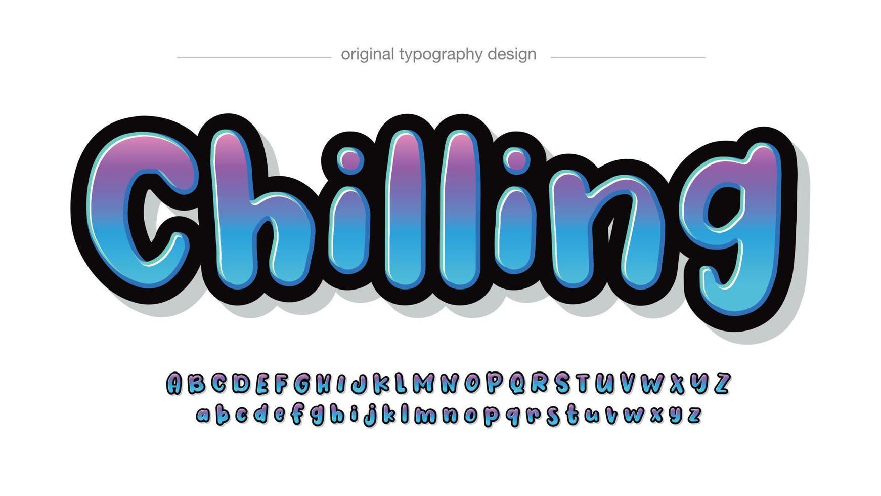 tipografía de letras de dibujos animados en 3d azul y púrpura 5679094  Vector en Vecteezy