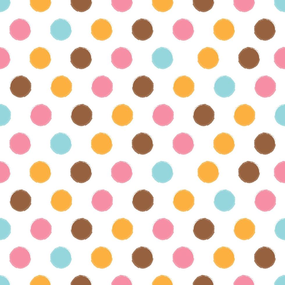 colorful minimal dot circle seamless pattern vector