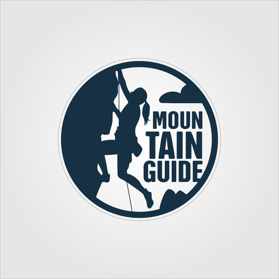 simple logo camping adventure in mountains and nature. vector