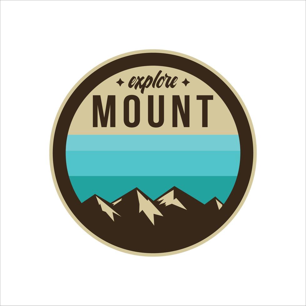simple logo camping adventure in mountains and nature. vector
