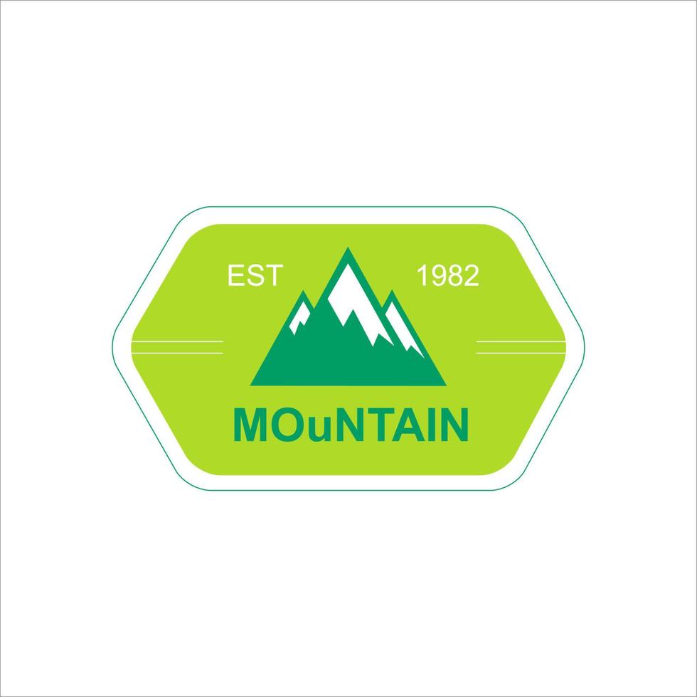 ilustración del logotipo de camping y aventura en la naturaleza y las montañas vector